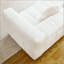 Canapé moderne sans os avec deux coussins décoratifs circulaires, tissu en polyester à poils longs texturé litchi doux pour la peau, canapé à deux places en mousse à carreaux-395457635