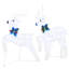 vidaXL LED Reindeers Fabric-587572246