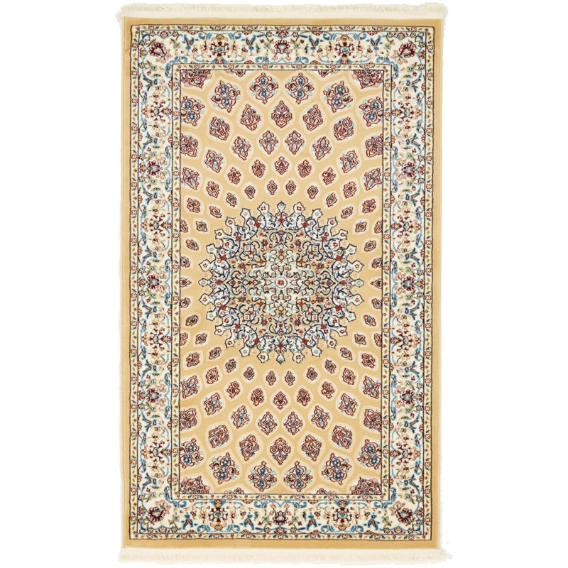 Hamlin Floral Hand Woven Area Rug, Rectangle 91 x 152cm