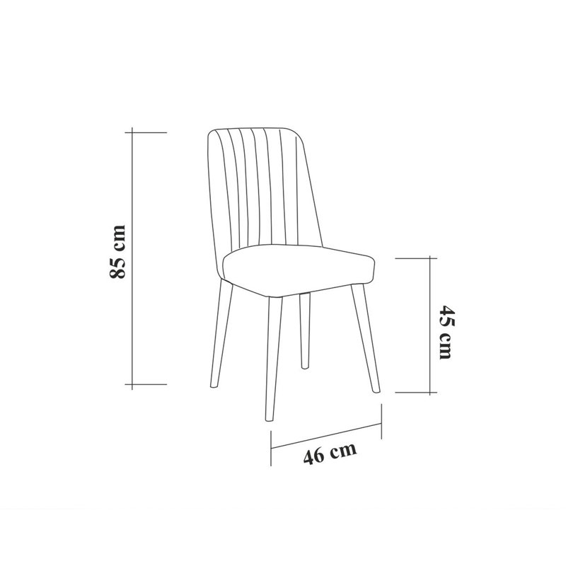 Chaise d'appoint rembourrée Bram, Anthracite