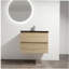 Coiffeuse murale avec lavabo en céramique et 2 tiroirs à fermeture en douceur-2045209516-2045209518-2045209520