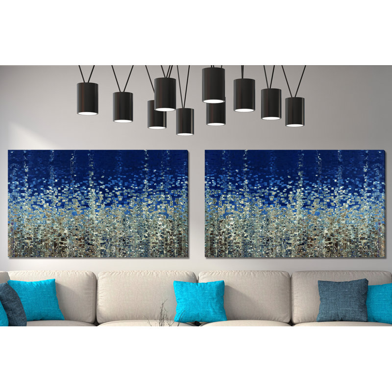 «You are not alone psalm 40: 1-3», ensemble de 2 reproductions d'art sur toile, H 36 po x l 120 po x P 1,5 po