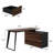 L-Shaped Metal Base Computer Desk