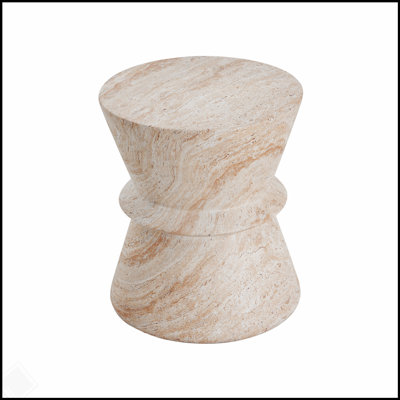 Table d'appoint d'extérieur en béton léger avec un design élégant de sablier pour un décor moderne et fonctionnel