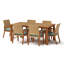 Ensemble de salle à manger rectangulaire pour 6 personnes 76 po avec housses de coussin Sunbrella Tullio-686542168