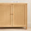 Meuble d'appoint de 31,5 po en rotin naturel avec portes et étagères ajustables