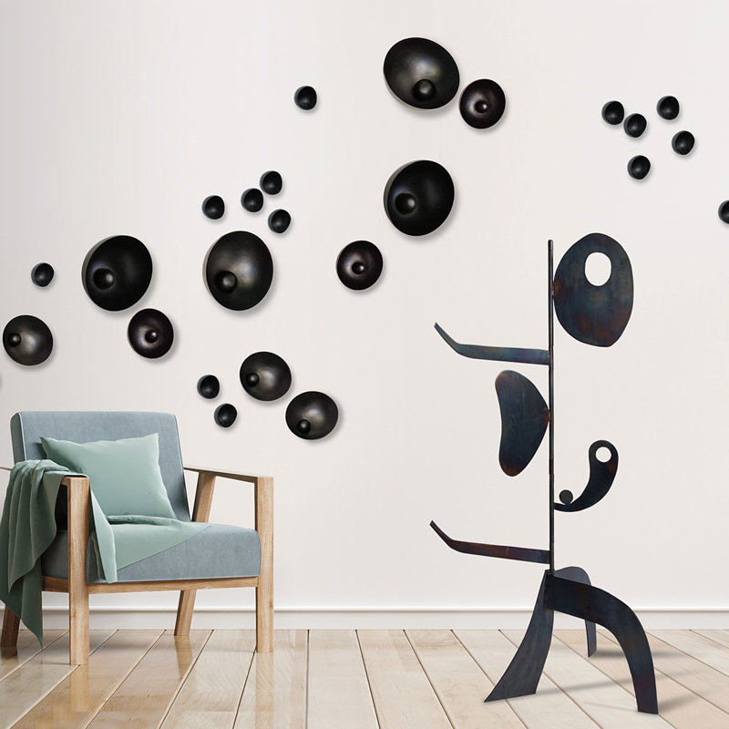 Art mural Natsu, noir, H 9 po x l 9 po x P 6 po