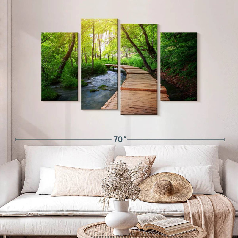 Alvord Plitvice Lake Pathway, 32" H x 52" W