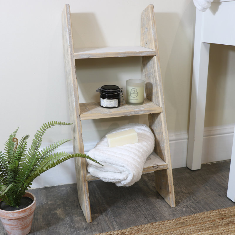 Cliodhna 80cm H x 35cm W Solid Wood Ladder Bookcase