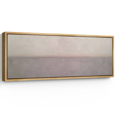 Soft Neutral Minimalist Horizon Abstract Landscape Wall Decor Extra Large Pictures Framed Canvas Print Wall Art
