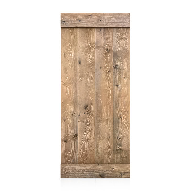Dalle de porte de salle de bain en bois de pin massif, H 72 po x l 32 po x P 1,5 po, Crème clair