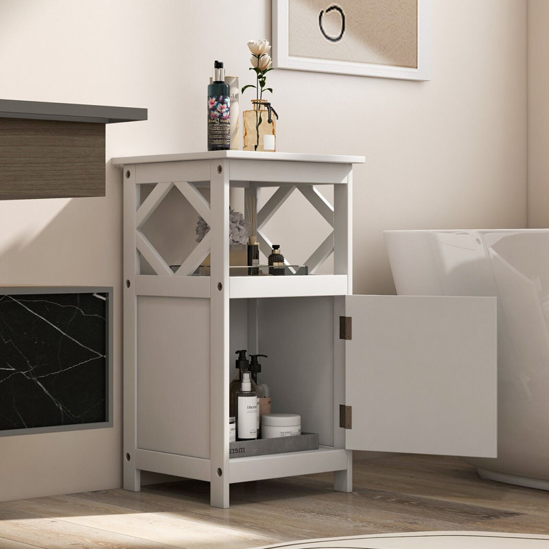 Dunnom Freestanding Bathroom Cabinet, White