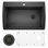 Diamond 33.5" L x 22" W Dual Mount Kitchen Sink with Sink Grid & Basket Strainer