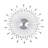 Alsey Metal Starburst Decorative Silver Wall Clock with Crystal Embellishment