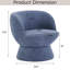 Fauteuil demi-tonneau pivotant de 28,5 po Joclyn-1512551446