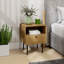 40cm W Steel Bedside Table