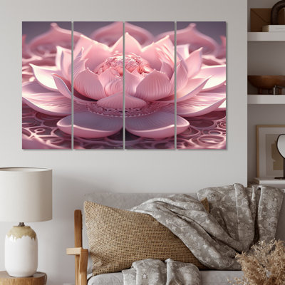 Timari - Lotus Wall Art Living Room - 4 panneaux