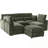 U-Shaped Sectional Sofa With Movable Ottoman, Two USB Ports And A Phone Holder-1263237426