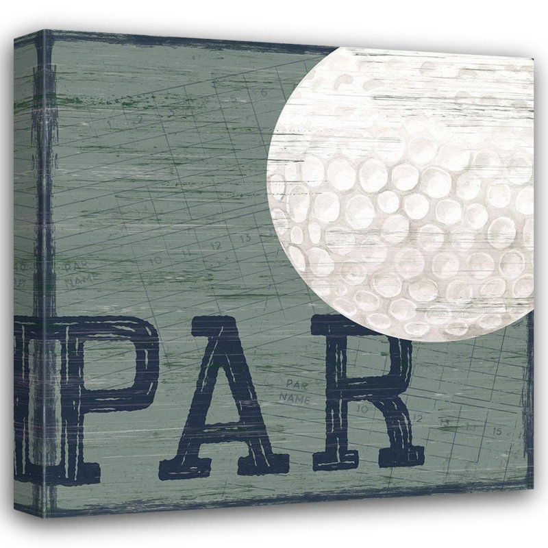 «Red Barrel Studio® Reed», art graphique tendu sur toile Tara Gallery: Golf Days, H 36 po x l 36 po