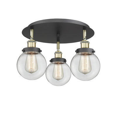 Alphonsa Glass Flush Mount