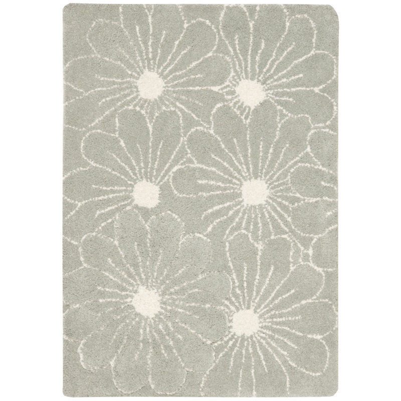 Tapis floral en laine et viscose touffeté à la main Avayah Soho, Rectangle 2 pi x 3 pi
