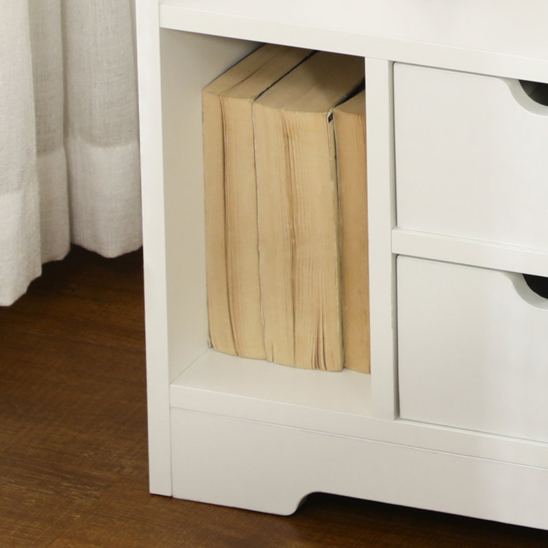 40cm W Engineered Wood Bedside Table