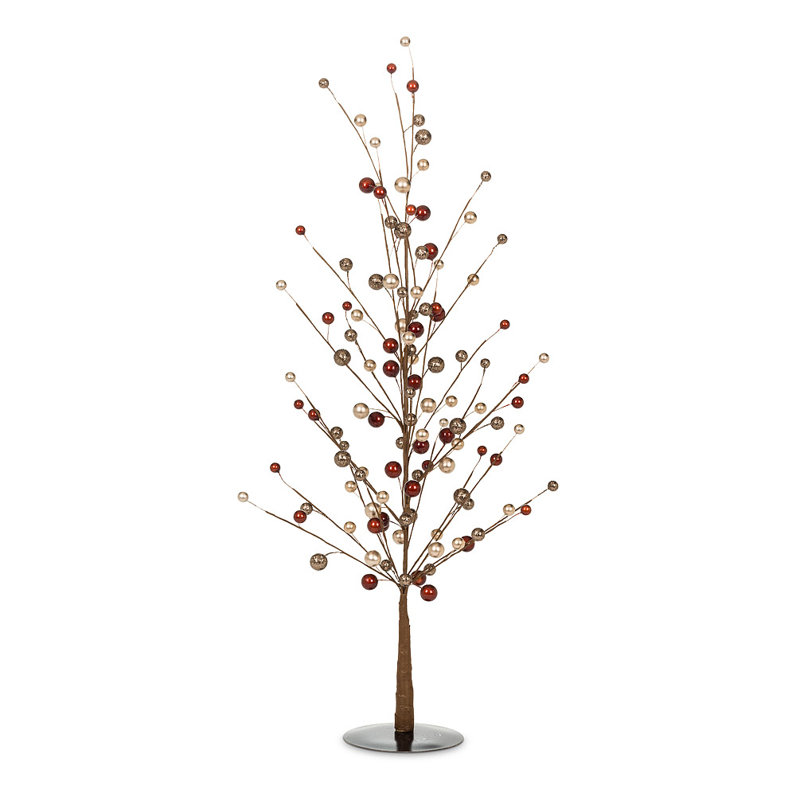 Boule décorative, Rouge / cuivre / doré