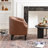 29 " Wide Tufted Small Faux Leather Barrel Bar Club Chair-53241731