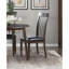 Ensemble de 2 chaises revêtues de similicuir noir avec finition espresso
