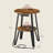 End Table With Charging Station, 2 USB ports, 2 Power Outlets, and 2-Tier Round Storage Shelves