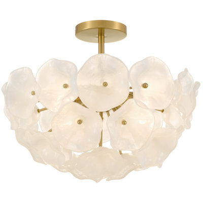 Audrey 4-Light Brushed Gold Semi-Flush Mount