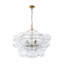 Lustre en verre martelé texturé à 8 lumières
