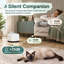 Fontaine pour animaux de compagnie sans fil de 2 L en acier inoxydable avec détection de mouvement, batterie rechargeable de 2000 mAh, jusqu'à 30 jours d'autonomie, 3 modes, construction en acier inoxydable 304 et fonctionnement silencieux inférieur à 25 dB.