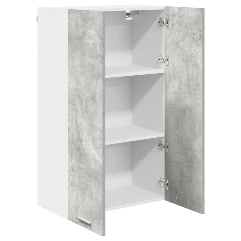 Vidaxl Hanging Cabinet Riga White 60 X 31 X 100 Cm Engineered Wood, 100cm H x 60cm W x 31cm D, Concrete Grey