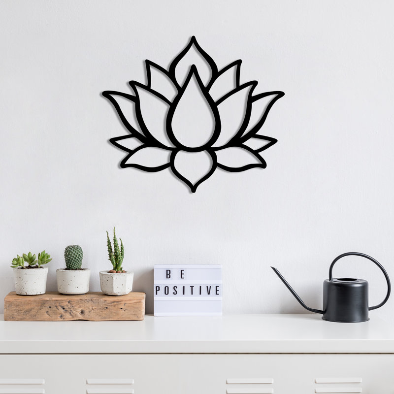 Wall Decor on Metal, Black