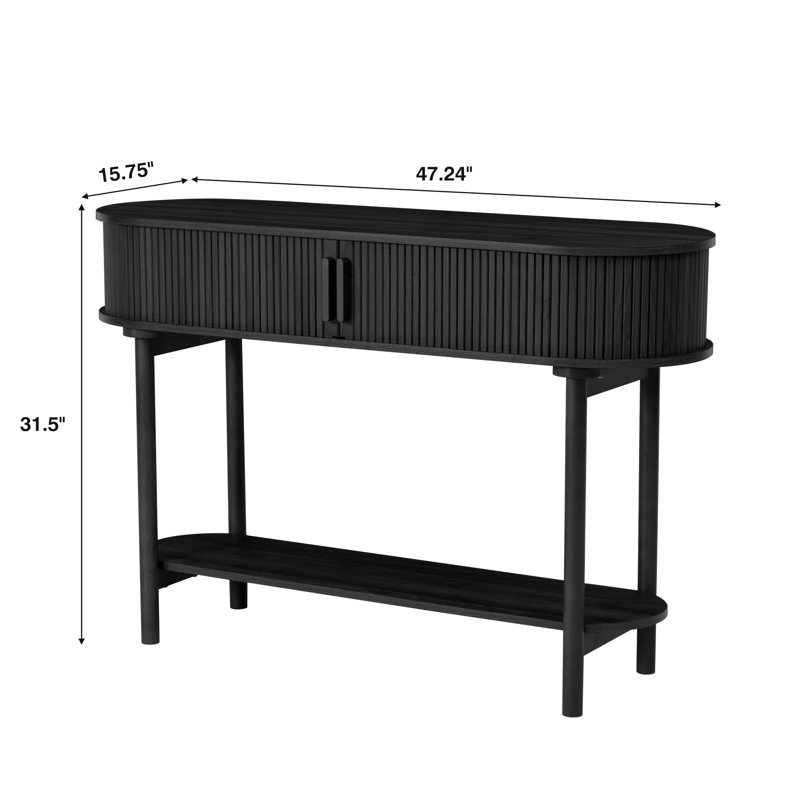 Sikander 47.24'' Console Table, Black
