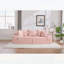 Canapé surdimensionné sans siège à quatre places avec porte-gobelet et poches latérales, canapé-lit rembourré en velours côtelé avec 3 coussins, 2 coussins lombaires pour le salon, la chambre à coucher, sans assemblage, matériau respirant-133269992-133269996