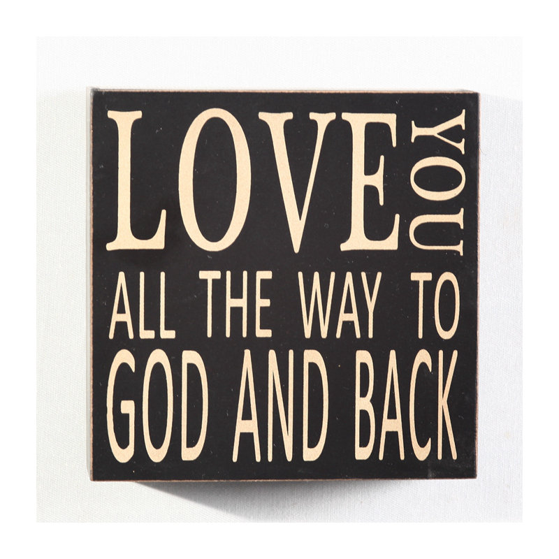 "love you all..." décoration murale en bois