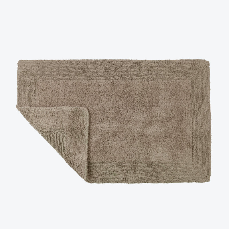 Ruthann Cotton Reversible Bath Mat, Mocha