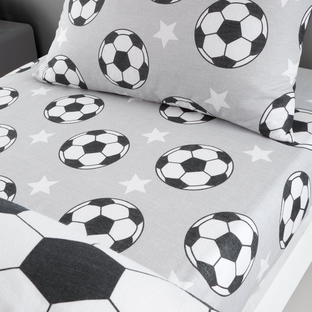 Brushed Cotton Football Stars Fitted Sheet