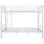 Lit superposé double au-dessus de grand lit Sliver. Fabrication moderne en fer avec. Répond aux exigences. Article de chambre peu encombrant. Assemblage facile. Pour lit de jeunes - Structure solide pour plus de confort