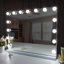 Miroir rectangulaire en métal à DEL Bluetooth-1433335436
