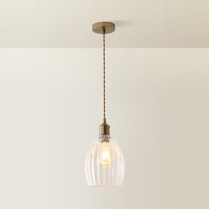 Alithea 1 - Light Brushed Brass Pendant