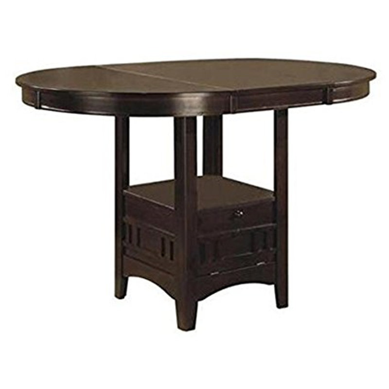 Arneda Extendable Round Dining Table, Espresso