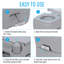 Toilette portative pour adultes, toilette de voyage avec couvercle, gris