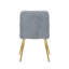 Chaises de salle à manger Gwen, revêtement moelleux, pieds dorés, sans accoudoirs-1133369622