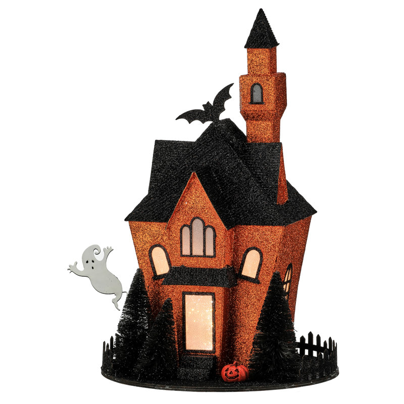 Maison hantée en carton 13,5 "DEL
