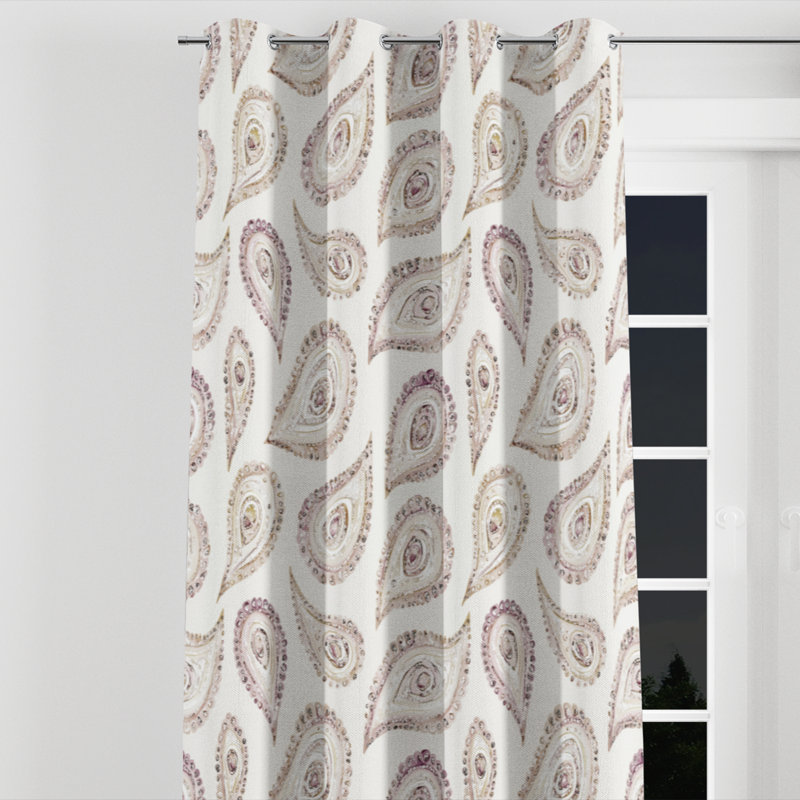 French Country Velvet Curtains - Transitional Azelya Grommet Curtain - 1 Panel, 52" W x 90" L, Silver Grommets