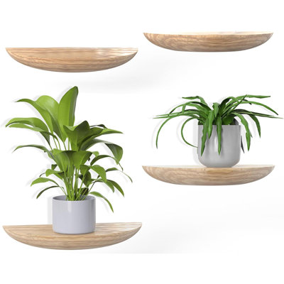 Tablette flottante en bois 4 pièces Dahianna