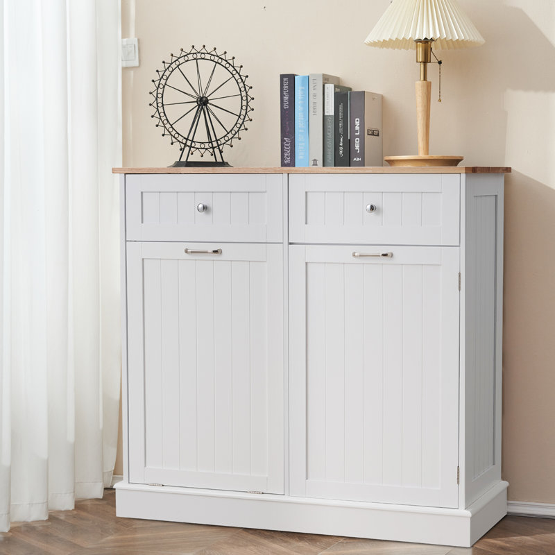Poubelle ouverte 20 gallons, Blanc